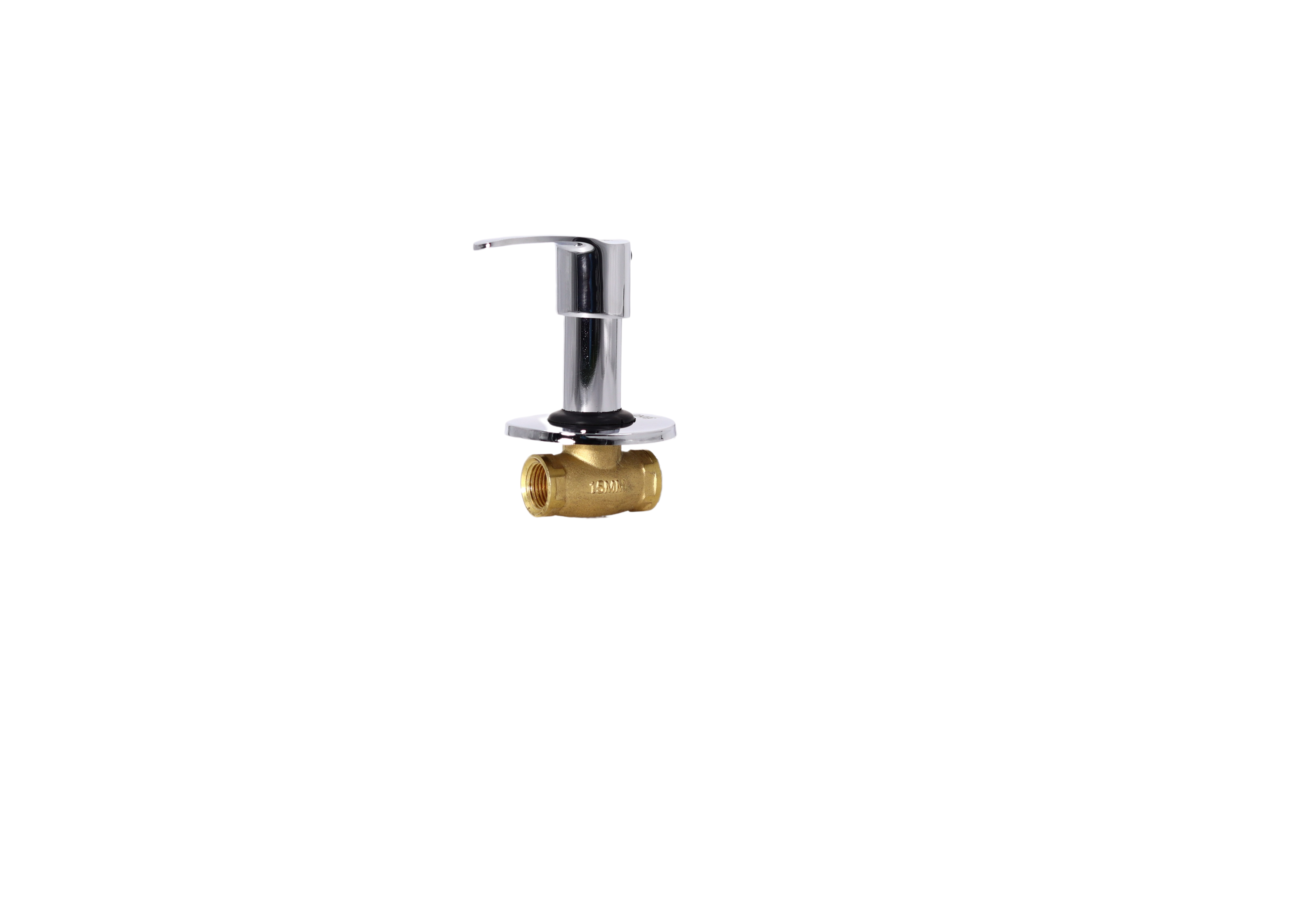 Loxia Step 15 Mm Concealed Stop Cock - High-grade A Solid Brass, Multi-layer Chrome Plated Finish, Mirror-like Appearance, 500,000 Open & Close Cycle Resilience