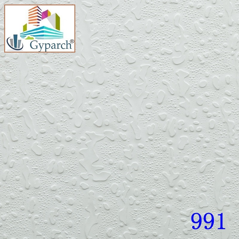 Gypsum Tile - High-quality Gypsum Material, Standard Size, Matte Finish | Non-slip Surface, Elegant Plain Design For Ceilings