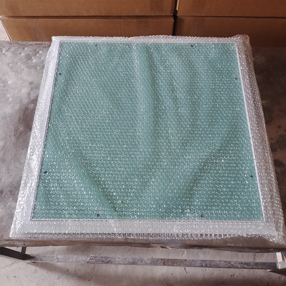 Access Panel - Aluminum, Standard Size, White & Sea Blue | Versatile For Industrial Use, Modern Design For Office Settings