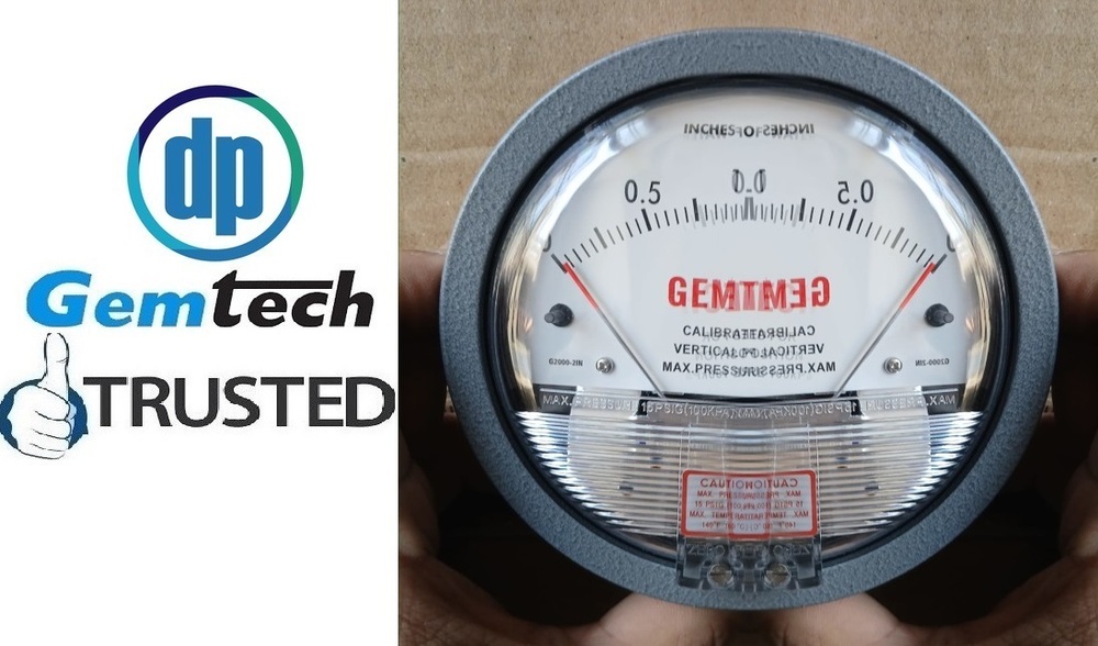 Gemtech Differential Pressure Gauge Delhi - Chakala Industrial Area Maharashtra - Accuracy: A 2% Of Full Span At 70(21(a 3% On -0
