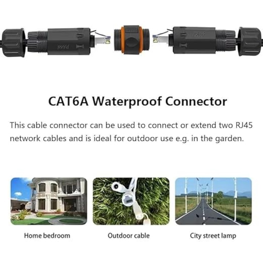 Lan Jointer Outdoor Waterproof Ip68 - Color: Black