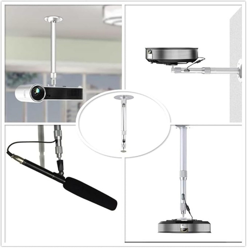 Universal Projector Mount - Extendable 12-24 Inch, 360 Degree Rotatable With 90 Degree Tilt For Cctv And Mini Projectors, Ideal For Indoor And Outdoor Use