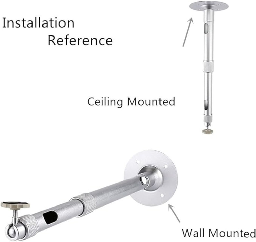 Universal Projector Mount - Extendable 12-24 Inch, 360 Degree Rotatable With 90 Degree Tilt For Cctv And Mini Projectors, Ideal For Indoor And Outdoor Use