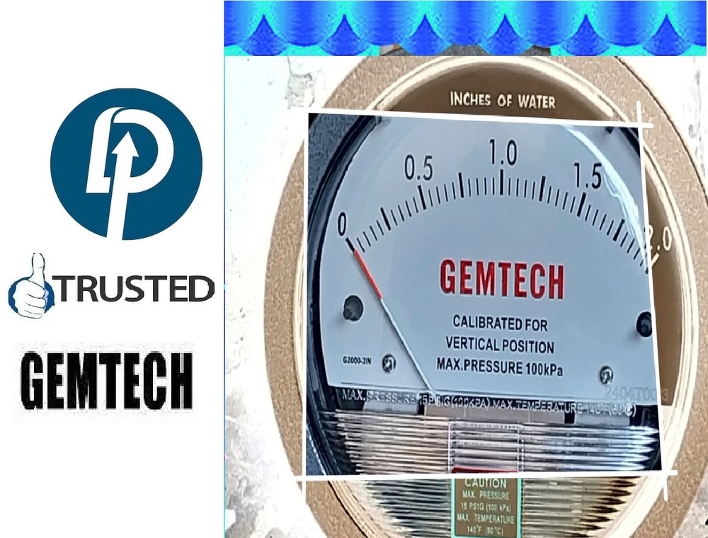 GEMTECH Differential Pressure Gauge for Industrial Area Sriperumbudur Tamil Nadu