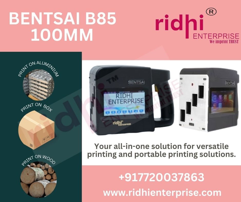 Re-bentsai B85 - 5-inch Color Lcd Handheld Inkjet Printer | Versatile For Printing On Cartons, Seeds Industry, 4 Nozzles, 300 Dpi