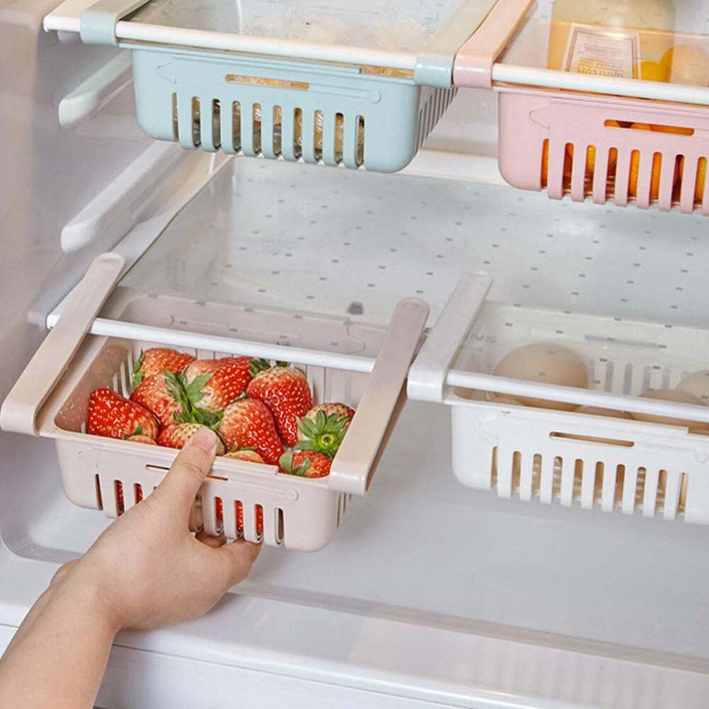 Expandable Adjustable Multipurpose Fridge Storage Baskets