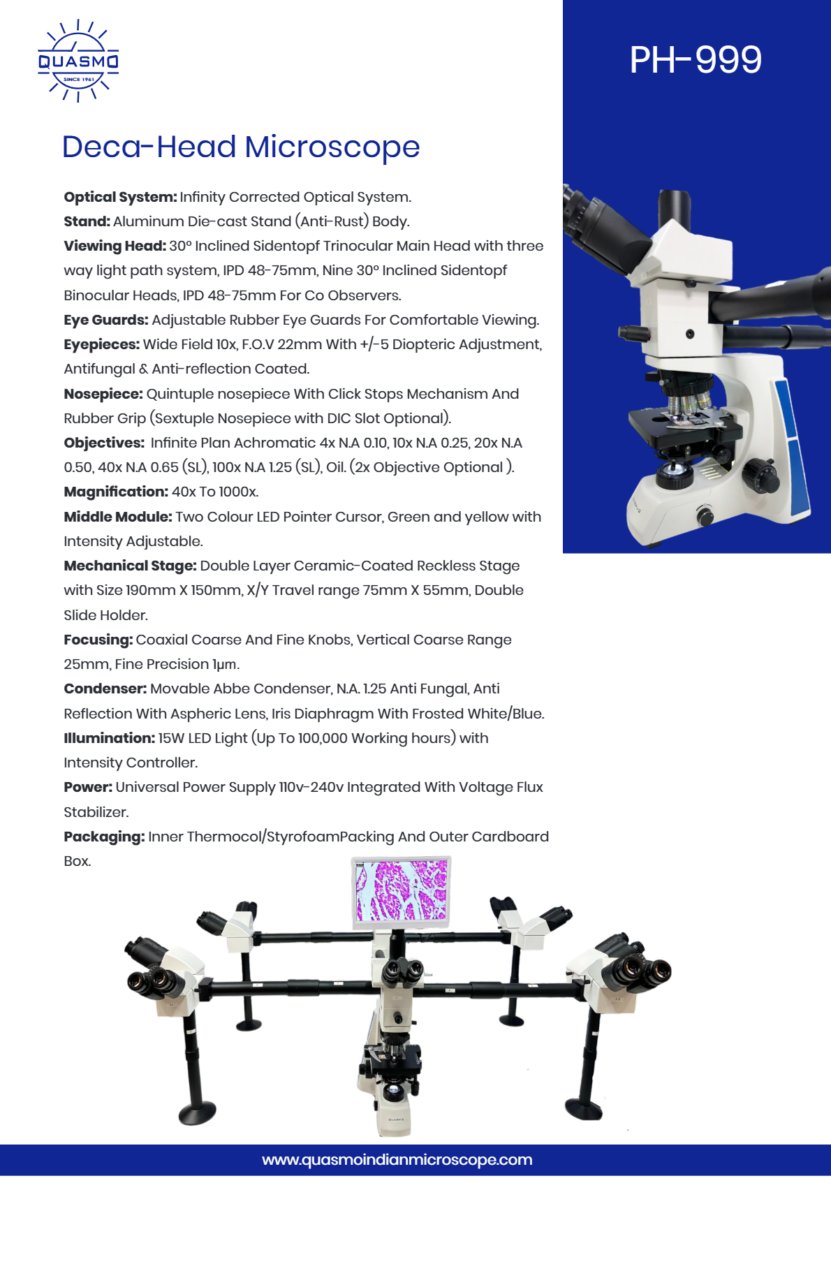 Deca Head Microscope PH-999