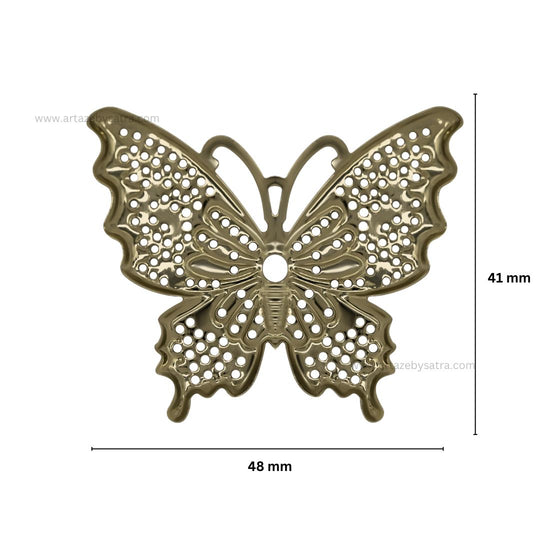 Butterfly Metal Art | Size : 41mm | 20pcs | F-7-4