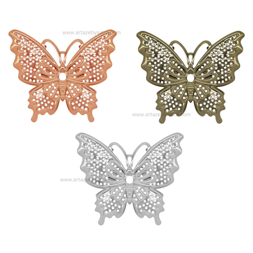 Butterfly Metal Art | Size : 41mm | 20pcs | F-7-4