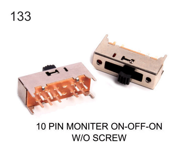 10 PIN SLIDE SWITCH ON-OFF-ON WITHOUT SCREW