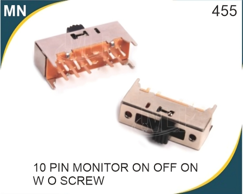 Slide Switch With Screw 10 Pin On Off On 