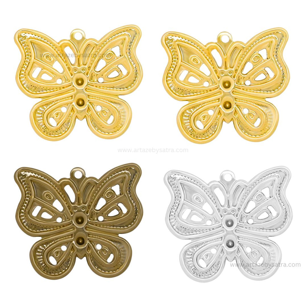 Butterfly Metal Art | Size : 19mm | 20pcs | F-6-4