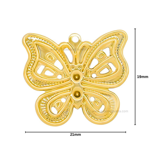 Butterfly Metal Art | Size : 19mm | 20pcs | F-6-4