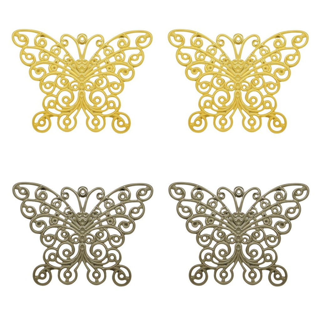 Butterfly Metal Art | Size : 54mm | 10pcs | F-6-17