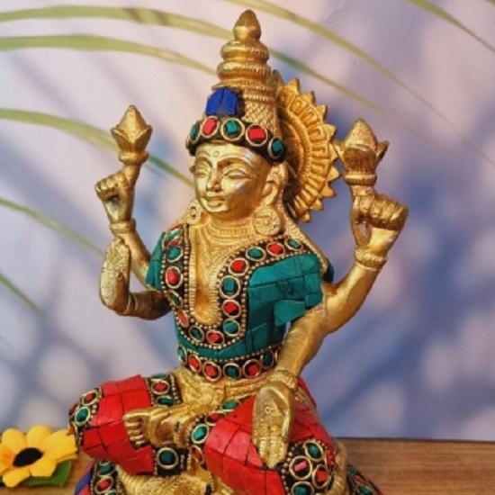 Laxmi Brass Reliogious Statue for wealth and Fortune