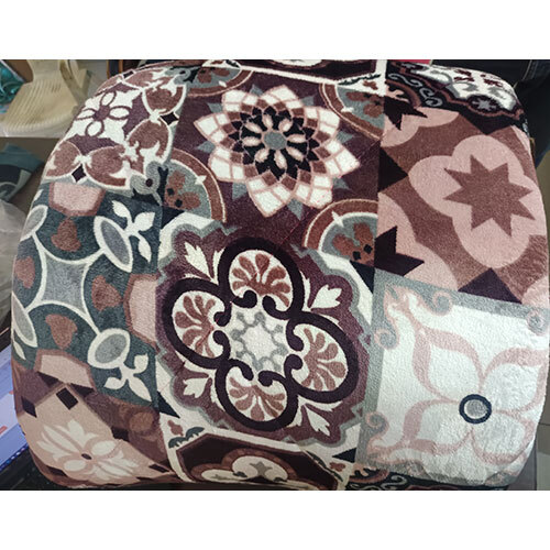 Printed Blanket - Knitted Fabric, Full & King Size | Elegant Printed Pattern for Bedding & Home Use