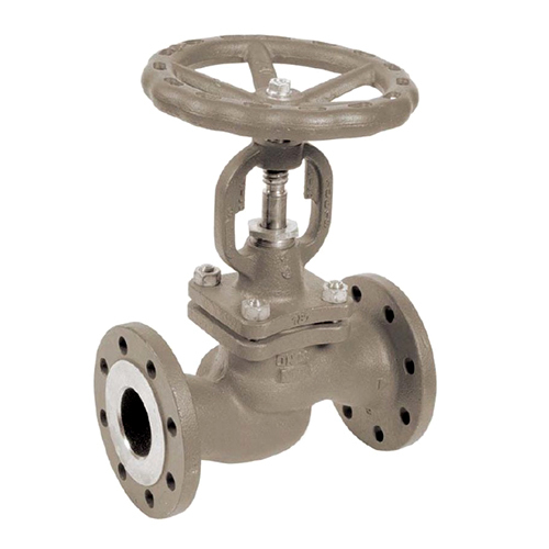 Cast Steel Flanged Globe Steam Stop Valve - Color: Grey