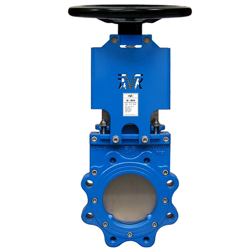 Mild Steel Knife Edge Gate Valve - Color: Blue