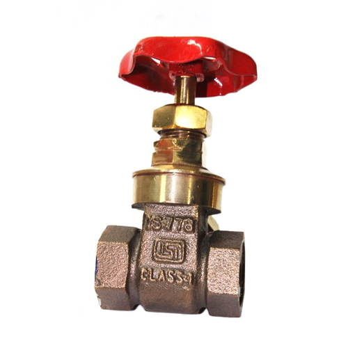 Screwed Ends Gun Metal Gate Valve - Brass, 1/2" Size, Round Shape | Water Media Compatible, Medium Temperature, Warranty Included