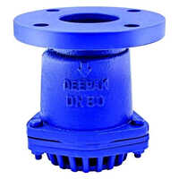 Flanged Cast Iron Foot Valve - High-quality Cast Iron, 4.5 Inch Top Diameter, Striking Blue Color | Durable, Prevents Backflow, Easy Installation