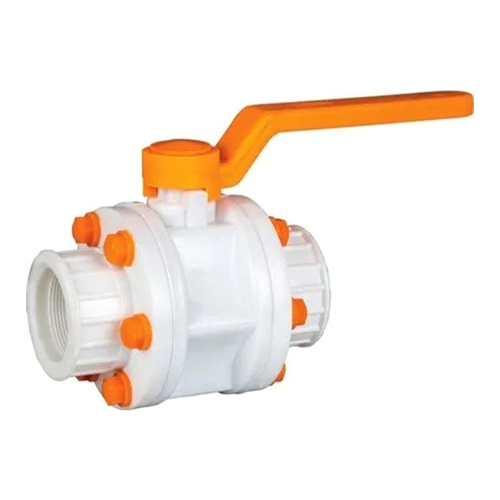 P.P Screwed Ends Ball Valve - Application: Chemical