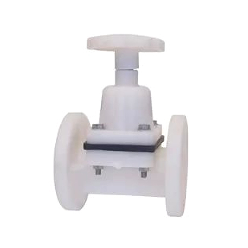 P.P Diaphragm Flanged Ball Valve - Color: White