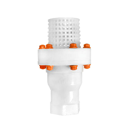 P.P Screwed Foot Valve - Color: White