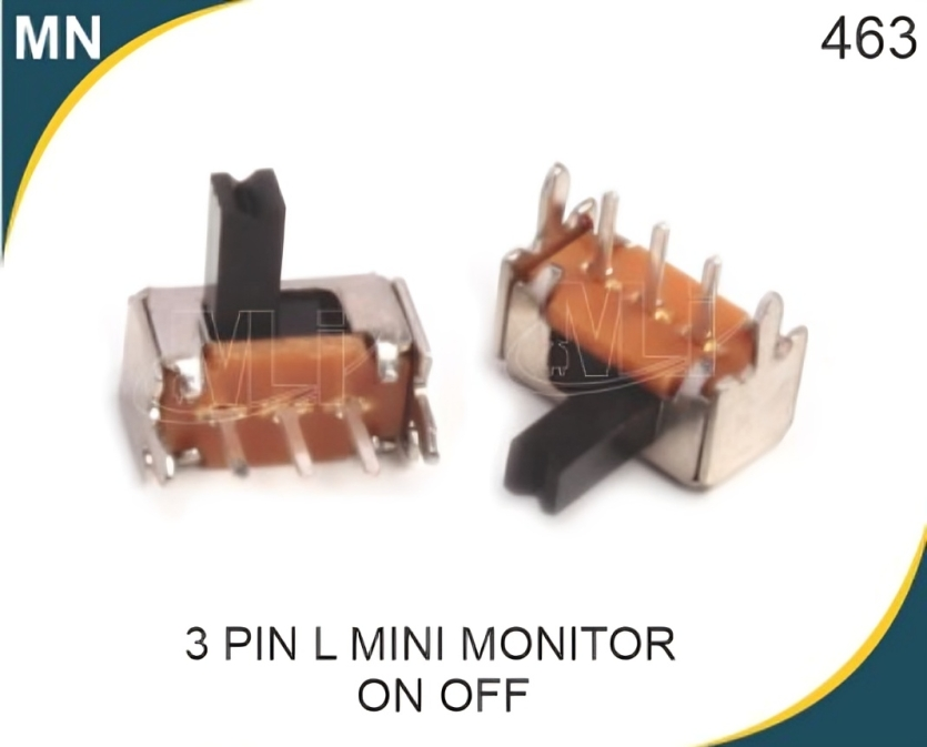  Mini Slide Switch L 3 Pin  On Off