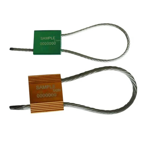 Steel Wire Container Seal Lock - Durable Steel Material, 80-100 mm Size, -50 to +80 Degree Celsius Operating Range, 3.5 KN Tensile Strength