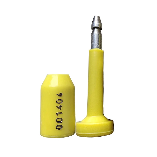 Anti Spin Container Bottle Seals - ABS and Steel, 15mm Round Yellow Seals | -50 to +80 Degree Temperature Range, Greater than 3.5 KN Tensile Strength