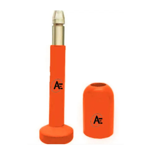 AE 45 OTL Container Seal - ABS and Steel Material, Different Sizes, Striking Orange Color, Round Shape, -50 to +80 Degree C Temperature Resistance, 3.5 KN Tensile Strength, Locking Pin and Lock Set