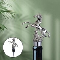 CHERRYBOX On Da House Luxury Pack Zinc Alloy Metal Horse Shape  Bottle Stopper/Round Air Tight Seal | Bottle Cap in Gift Box