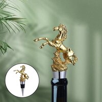 CHERRYBOX On Da House Luxury Pack Zinc Alloy Metal Horse Shape  Bottle Stopper/Round Air Tight Seal | Bottle Cap in Gift Box