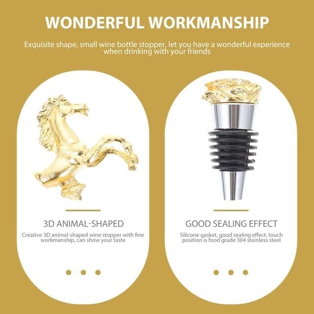 CHERRYBOX On Da House Luxury Pack Zinc Alloy Metal Horse Shape  Bottle Stopper/Round Air Tight Seal | Bottle Cap in Gift Box