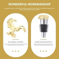 CHERRYBOX On Da House Luxury Pack Zinc Alloy Metal Horse Shape  Bottle Stopper/Round Air Tight Seal | Bottle Cap in Gift Box