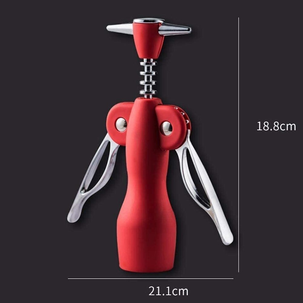 Cherrybox On Da House Bottle Opener | Cork Screw | Bottle Opener - Red - Material: Stainless Steel