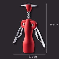 Cherrybox On Da House Bottle Opener - Stainless Steel, Standard Size, Red | Manual Operation, 1-Year Warranty