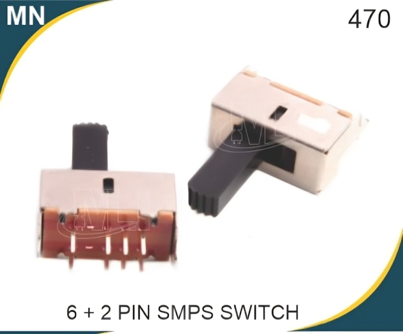 6+2 Pin Smps Slide Switch