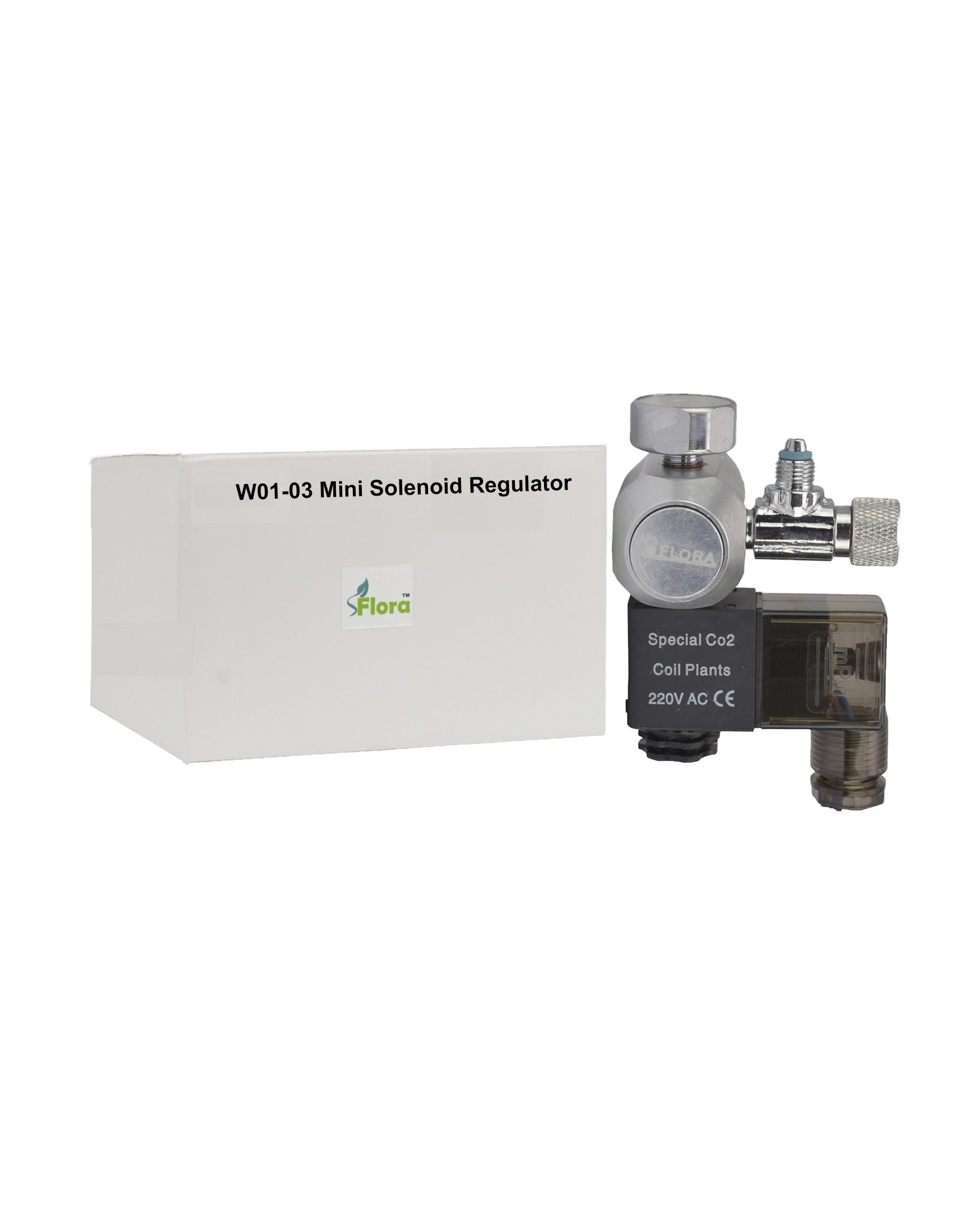 W01 03 Mini Solenoid Regulator 1 Gauge Regulator Sflora - Color: Gray