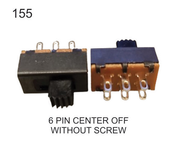 6 PIN CENTER OFF  SLIDE SWITCH WITHOUT SCREW