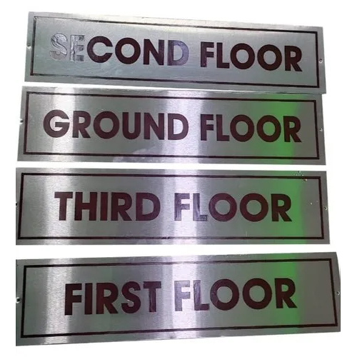 Stainless Steel Name Plate - Application: Office