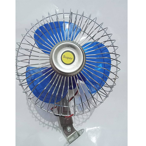 12 Volts Dc Oscillating Automotive Fan - Color: Blue