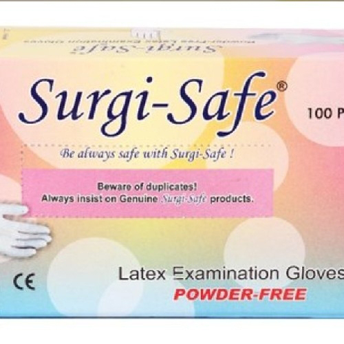 Surgisafe Powerder Free White Gloves - Material: Latex