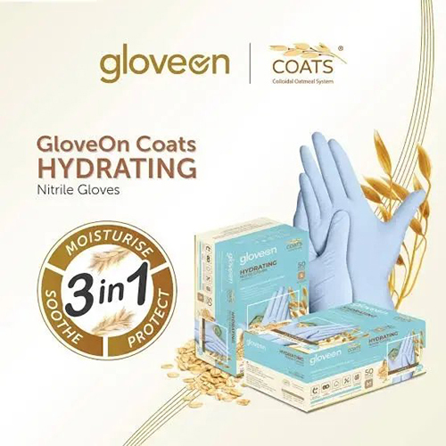 Gloveon Comfort Touch - Latex Material, Plus Size, Blue Color | Disposable, Powdered, Medical Grade for Hospital Use