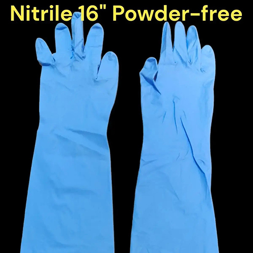 16 Nitrile Gloves - Color: Blue