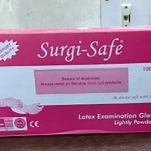 Hand Gloves (100 Pcs) (Latex) Surgisafe - Latex Material, Size S, Powdered , Precision Fit, Enhanced Tactile Sensitivity, Effective Barrier Protection