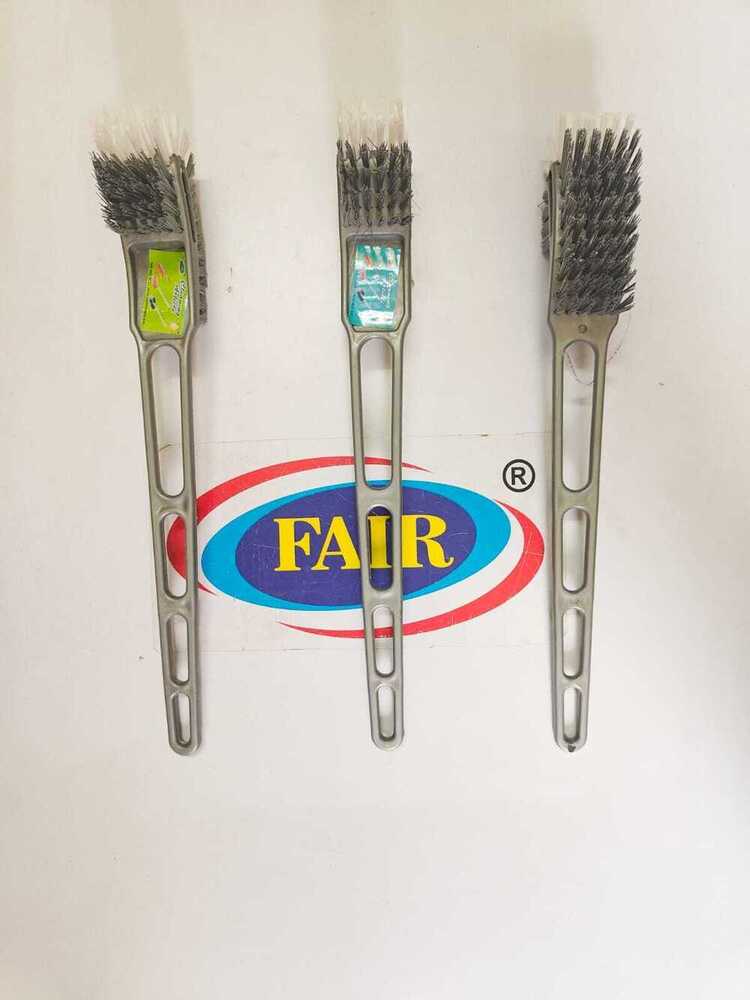 Silver Double Hockey - Semi Plastic Material, Grey Color, Dual Side Design With 102 Holes | Suitable For Bathroom & Toilet Seat Cleaning