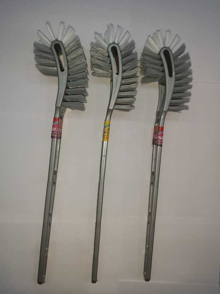Silver Double Hockey - Semi Plastic Material, Grey Color, Dual Side Design With 102 Holes | Suitable For Bathroom & Toilet Seat Cleaning