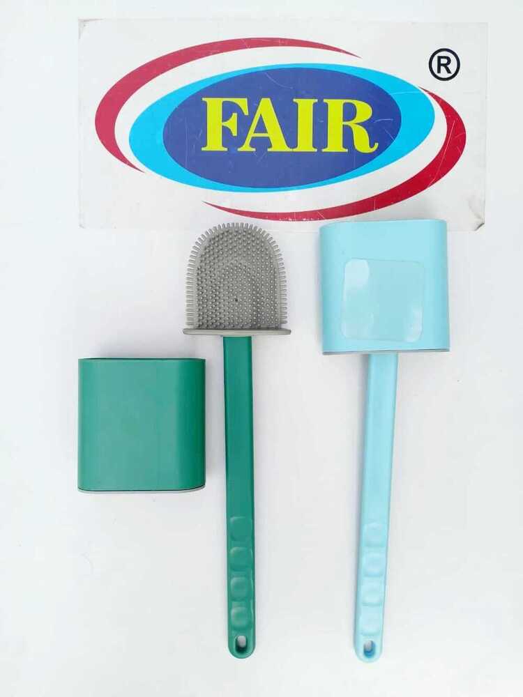 Silicone Toilet Brush - Durable Plastic, Assorted Colors | Ergonomic Handle, Hygienic Silicone Bristles, Flexible Design For Thorough Cleaning