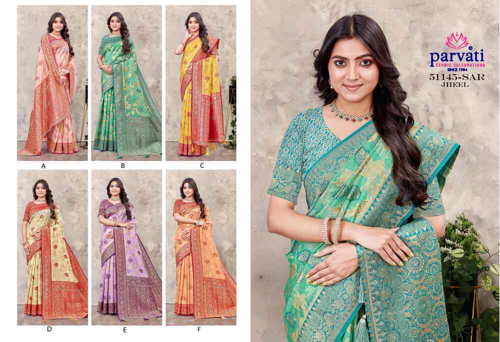 Parvati Multicolor Rapier Silk Saree -51145